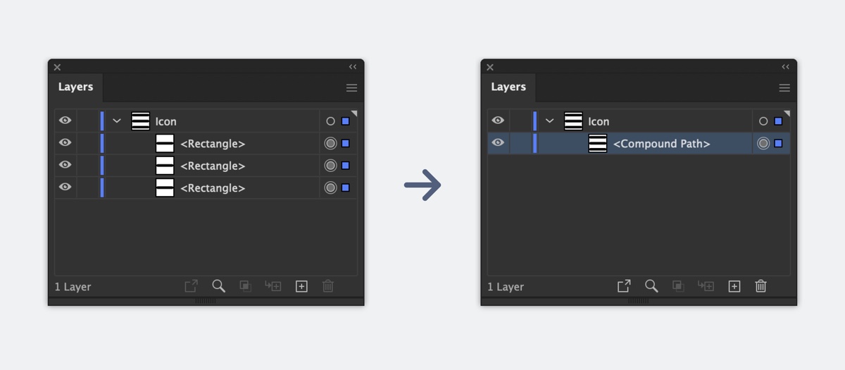 Example of how to combine shape in Illustrator